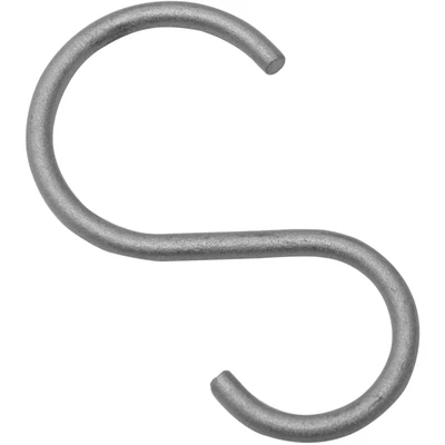 Abbildung von GARDINIA S Haken für Gardinenstangen mit Ø 25 mm, Serie Industrial Home, Zum Aufhängen von Gardinen und Vorhängen, Metall, Farbe Silber, 10 Stück