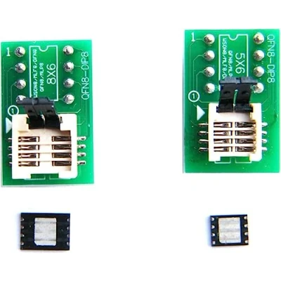Abbildung von XGOIENZI DFN8 WSON8 MLF8 MLP8 QFN8 to DIP8 Adapter 6 * 5mm 8 mmIC Chips Socket for TL866ii Plus RT809H RT809F T48 T56 ezp2023 CH341 Programmer