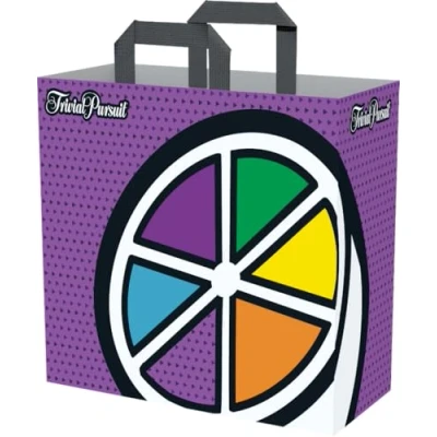 Abbildung von Konix Trivial Pursuit Einkaufstasche Größe M 40 x 45 20 cm Recycled material Violett