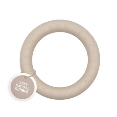 Abbildung von HEVEA Kawan Naturkautschuk Beißring Baby im Einzelpack 100% Biologisch, Sicher &amp; Dänisches Design für Babys Frei von BPA, PVC, Kunststoff und Phthalaten (Sand)