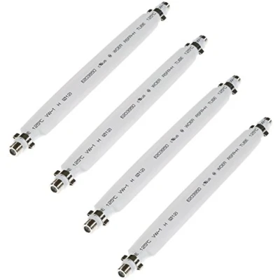 Abbildung von POPPSTAR 4x 21,5cm SAT Fensterdurchführung (2 mm Kabel flach) Kupplung (F Stecker), vergoldete Kontakte, weiß