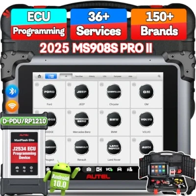 Abbildung von Autel MaxiSYS MS908S Pro II: 2025 J2534 ECU Programmierung Kodierung Anpassung, Level Up von Elite MK908P, Gleiche wie Ultra MS919 MS909, Android 10 [Deutsch Unterstützen]