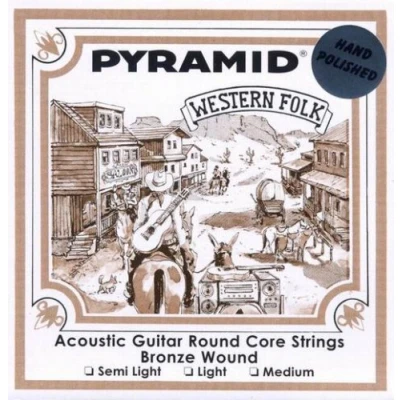 Abbildung von Pyramid 013 056 Westerngitarren Saiten polished round core