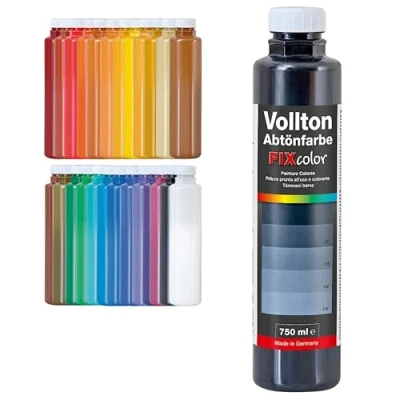 Abbildung von decotric Decolor Bunte Abtönfarbe Schwarz 750 ml I Dispersionsfarbe für dekorative Anstriche und wasserbasierten Materialien Hohe Farbkraft &amp; Ergiebigkeit