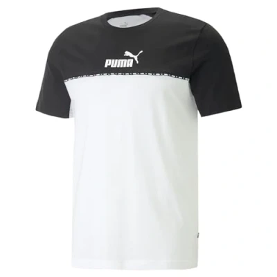 Abbildung von PUMA Herren ESS Block X Tape Tee T Shirt, Schwarz, M