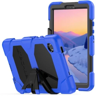 Abbildung von TECHGEAR G Shock Hülle, passend für Samsung Galaxy Tab A9 8.7 2023 (SM X110 / SM X115), robuste Heavy Duty Rüstung, stoßfeste, stoßfeste Überlebenshülle mit Ständer, Kinder