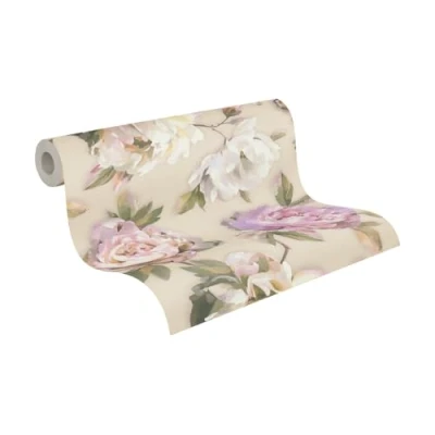 Abbildung von A.S. Création Vliestapete &quot;PintWalls II Blumen Tapete Mustertapete Rosen Blumen&quot;, matt, Pfingstrosen für Schlafzimmer Küche Wohnzimmer Flur