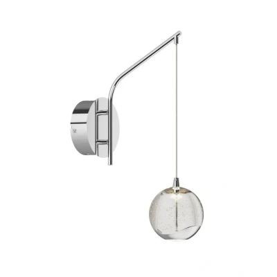 Abbildung von Lucande LED Wandlampe Hayley, chromfarben, Glas, 34 cm hoch
