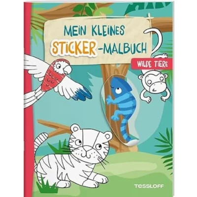 Abbildung von Mein kleines Sticker Malbuch. Wilde Tiere / Ausmalen und Stickern für Kinder ab 4 Jahren Mit vielen Tier Motiven bunten Als Geschenk ... (Malbücher blöcke)