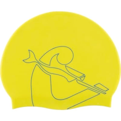 Abbildung von Cressi Ricky Jr Swim Cap Badekappe Junior, Gelb/Blau, Einheitsgröße