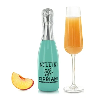 Abbildung von Cipriani Bellini Original, Klassischer Italienischer Spirituosencocktail mit Weißem Pfirsich, Aperitif Getränk Prosecco und Pfirsichpüree, 200 Ml