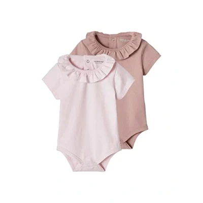 Abbildung von Vertbaudet 2er Pack Baby Kurzarm Bodys, Rüschenkragen Oeko Tex® violett 86