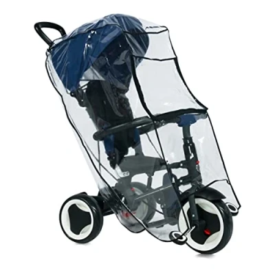 Abbildung von Lorelli Kinderwagen Regenschutzhülle Universal Regenschutz Dreirad, Kinder Schutz vor Regen und Wind