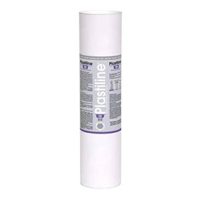 Abbildung von J. Herbin 5670T Plastiline, 5kg, Härtegrad 70, ideal zum Modellieren, 100% wiederverwendbar, Hellgrau