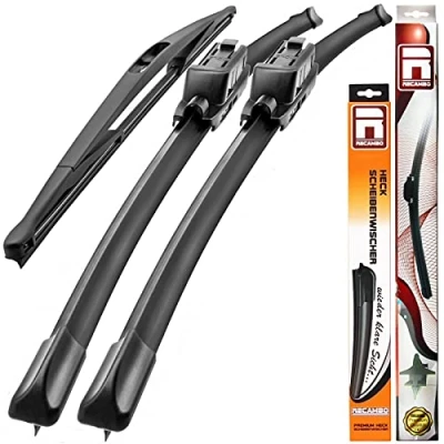 Abbildung von Recambo SCHEIBENWISCHER VORNE + HINTEN kompatibel für CITROEN XSARA PICASSO BJ 2000 2010 (3er Set: 650mm / 400mm)