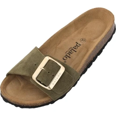 Abbildung von Palado Malta EGS Pantolette flach, Damen, Größe: 36, Khaki Schuhe