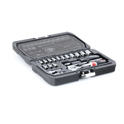 Abbildung von YATO YT 14491 Steckschlüsseleinsatz Set 20 Chrom Vanadium Stahl 1/4