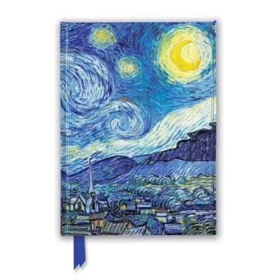 Abbildung von Premium Notizbuch DIN A5: Vincent van Gogh, Sternennacht: Unser hochwertiges, liniertes Blankbook mit festem, künstlerisch geprägtem Einband und ... A 5 Magnetverschluss)