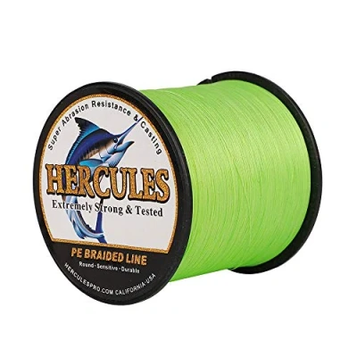 Abbildung von HERCULES Super Cast 100m 2000m Yards Geflochtene Angelschnur 10lb 300lb Test für Salzwasser Süßwasser PE Geflecht Fischdraht Superline 8 Stränge