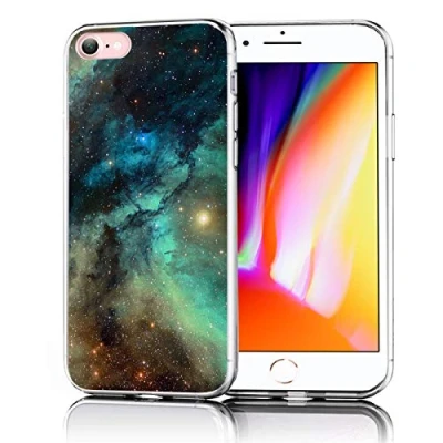 Abbildung von Verco Handyhülle für iPhone 8, SE 2020 2022 Hülle Premium Muster Handy Cover Apple 7/8 weiches Flexibles TPU Case (4,7 Zoll), Sterne Galaxie