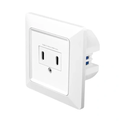 Abbildung von LogiLink PA0332 Unterputz Steckdose mit 2X USB C (25W/15W), PD (PowerDelivery 3.0), Schutzklasse IP20