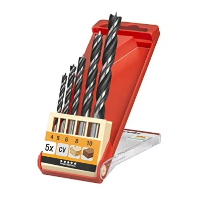 Abbildung von Holzspiralbohrer Set 4 10 mm, 5 teilige Kassette KWB