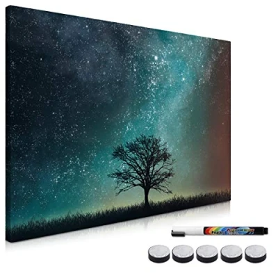 Abbildung von Navaris Magnettafel Magnetpinnwand Memoboard 60x40 cm abwaschbar mit Halterung, (1 tlg)