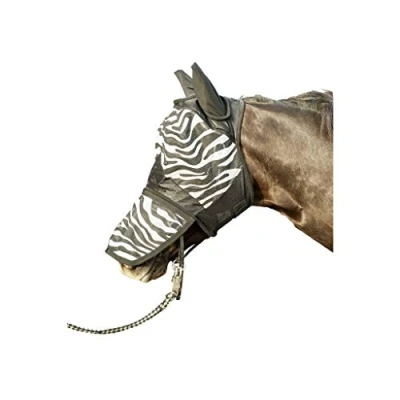 Abbildung von HKM Zebra Fliegenschutz weiß/schwarz One Size, pony