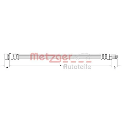 Abbildung von METZGER 4110895 Bremsschläuche 417 DACIA: Duster SUV
