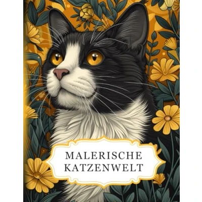 Abbildung von Malerische Katzenwelt: Ein Katzen Malbuch für Erwachsene mit 50 wunderschönen Motiven zum Ausmalen. Ideal zur Entspannung, Stressabbau und Förderung der Kreativität