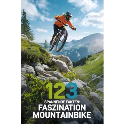 Abbildung von 123 spannende Fakten: Faszination Mountainbike: Entdecke die Geheimnisse des Mountainbikens Technik, Ausrüstung und Abenteuer für jeden Biker. Perfekte Geschenkidee Mountainbike Enthusiasten.