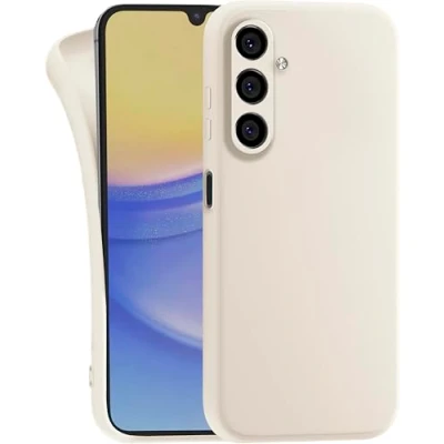 Abbildung von MyGadget Hülle kompatibel mit Samsung Galaxy A15 5G robuste Handyhülle TPU Case Slim Silikonhülle Back Cover Kratzfest Schutzhülle Matt Beige