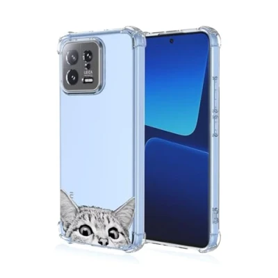 Abbildung von Topme Hülle für Xiaomi MI 13 6.36&quot;, Handyhülle aus Weichem TPU Silikon, Transparent, mit Gemaltem Muster Blumen 5