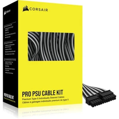 Abbildung von Corsair Premium Einzeln ummantelte Typ 5 PSU Kabel Pro Kit Schwarz &amp; Weiß