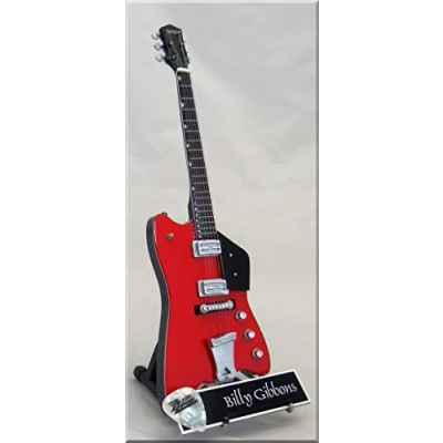 Abbildung von BILLY GIBBONS Miniatur Gitarre ZZ TOP Jupiter mit Plektrum