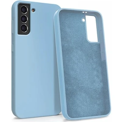 Abbildung von MyGadget Hülle für Samsung Galaxy S21 Plus Gummierte Handyhülle [ 3 Layer Struktur ] Schutzhülle mit Soft Inlay &amp; Hardcase Cover außen Baby Blue