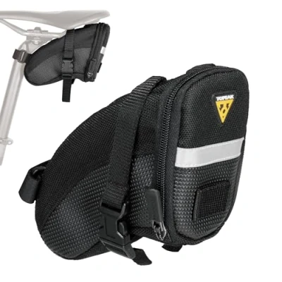 Abbildung von Topeak Satteltasche Mit Befestigungsriemen Aero Wedge Pack, Schwarz, 18 x 8.5 11 cm, 0.66 Liter, TC2260B