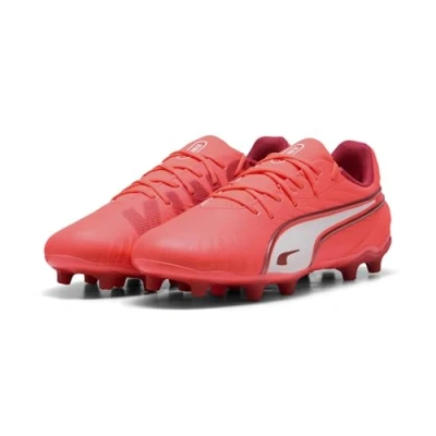 Abbildung von Puma KING Match FG/AG Unisx Fußballschuh Nocken für Kinder, Größe: 29, Glowing red/white/red fire Schuhe