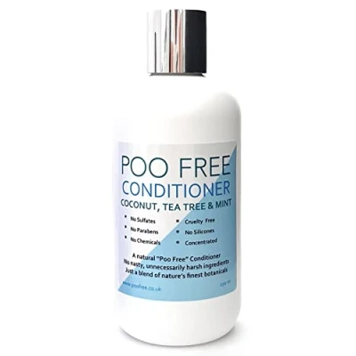Abbildung von 99% Natürliche SPÜLUNG FETTIGES HAAR KOKOSNUSS, TEEBAUM &amp; MINZE 250ml von POO FREE. Ohne Parabene, Sulfate, Silicone. Konzentriert. pH 5.5 fur Empfindliche Haut.