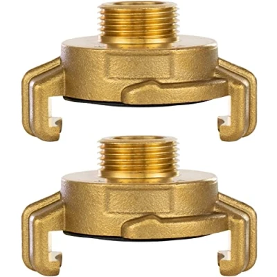 Abbildung von POPPSTAR 2er Set Messing Schnellkupplung 3/8 Zoll Außengewinde (G 3/8“ Gewinde auf Klauenkupplung System Geka)
