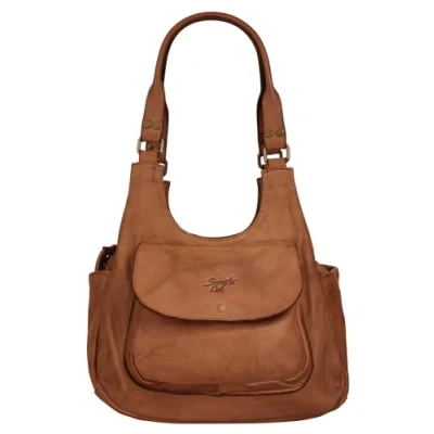 Abbildung von Samantha Look Umhängetasche echt Leder Damen Made in Italy, Trendige Umhängetasche, Henkeltasche 021685