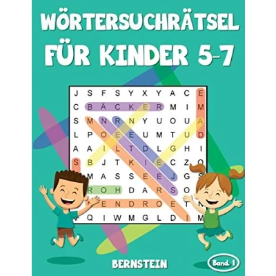 Abbildung von Wörtersuchrätsel für Kinder 5 7: 200 Wortsuchrätsel ab bis 7 mit Lösungen Großdruck (Band 1)