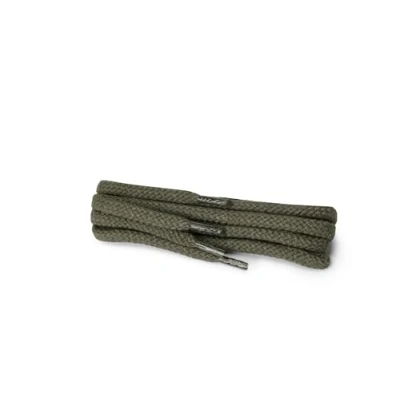 Abbildung von Kaps 1 Paar Hochwertige Runde Schnürsenkel, strapazierfähige Schuhbänder aus 100% Baumwolle (90 cm 5 bis 6 Ösen / 41 Khaki)