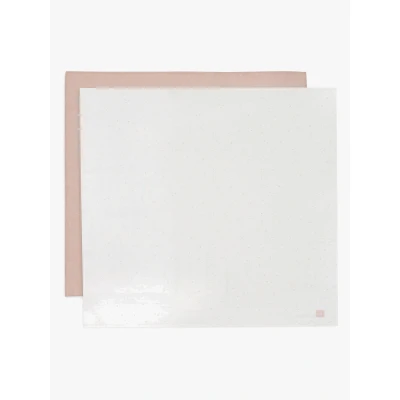 Abbildung von Jollein Musselin Tuch Baby Twinkling, Wild Rose 2er Pack 115x115cm 100% Baumwolle Spucktücher OEKO TEX Zertifiziert