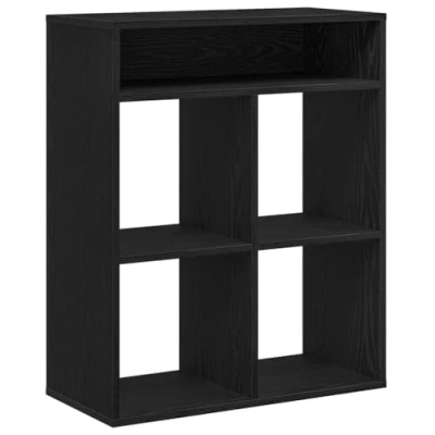 Abbildung von vidaXL Bücherregal Schwarz 66x31x80 cm Holzwerkstoff, Lagerschrank, Lagerregal, Aufbewahrungsregal, Bücherregal, Würfel Standregal