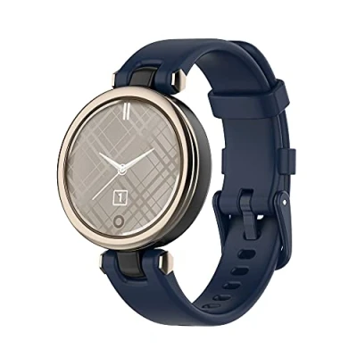 Abbildung von Yikamosi Kompatibel mit Garmin Lily Armband,Schnellverschluss Weiches Silikon rostfreiem Metallverschluss Ersatzbänder für Lily,Mitternachtsblau