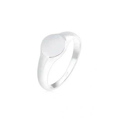 Abbildung von Elli Ring Damen Siegelring Royal Matt Geo Basic Trend in 925 Sterling Silber