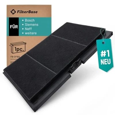 Abbildung von FilterBase® Aktivkohlefilter passend für Bosch DSZ4551, Siemens LZ45510 11025805 11008080 17006837, Neff Z54TC01X0, Constructa CZ5145X5, Junker JZ5145X5 Filter Dunstabzugshauben