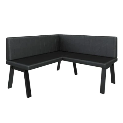 Abbildung von Eckbank Akiko Metal A Eckbankgruppe für Ihrem Esszimmer, Küche modern, Sitzecke, Essecke. Perfekt Küche, Büro und Rezeption. Solide Starke Verarbeitung. (130x130 Soft11)