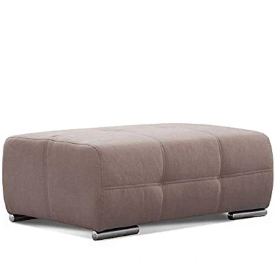 Abbildung von Cavadore Hocker Mistrel, Sitzhocker mit leichter Fleckentfernung dank Soft Clean, geeignet für Haushalte Kindern, Haustieren, 109 x 42 73, hellbraun